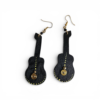 Wooden Guitar Drop Earrings