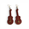 Wooden Guitar Drop Earrings