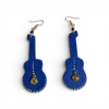 Wooden Guitar Drop Earrings