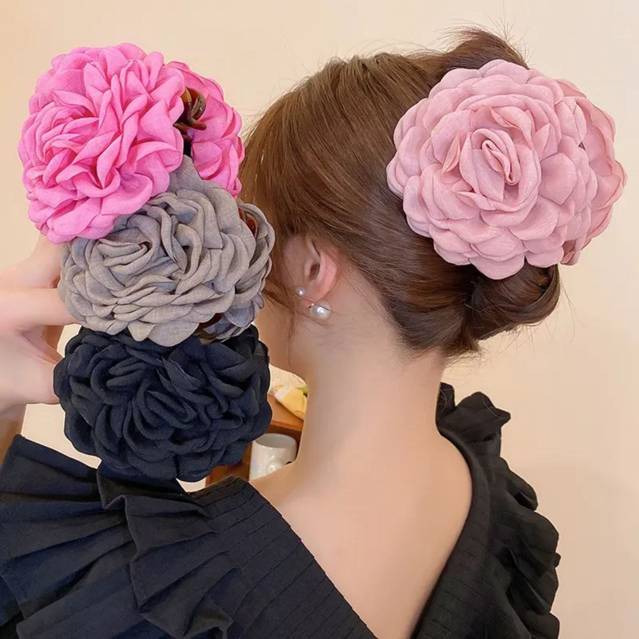 Flower-Barrettes-Chignon HoldersAccessories