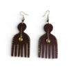 Handmade African Comb Earrings