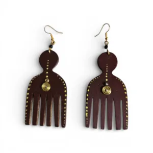 Handmade African Comb Earrings