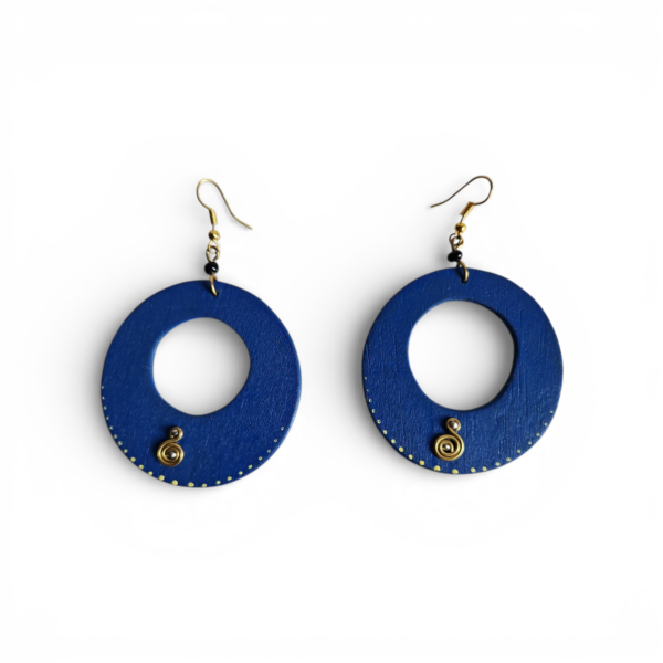 Hand-Painted Wooden Earrings