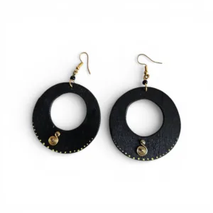 Hand-Painted Wooden Earrings