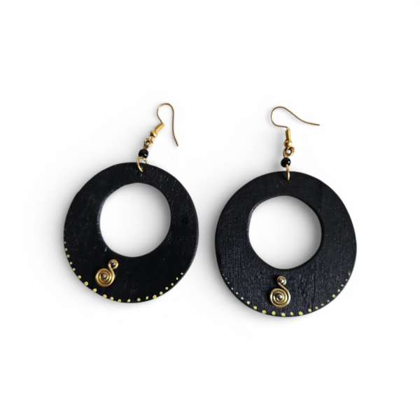 Hand-Painted Wooden Earrings