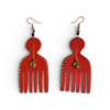 Handmade African Comb Earrings