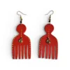 Handmade African Comb Earrings
