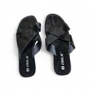 Ladies Black Cross Sandal