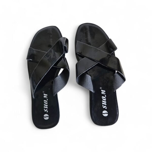 Ladies Black Cross Sandal