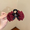 Floral Bow Claw Clip