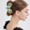 Long Flower Claw Clip