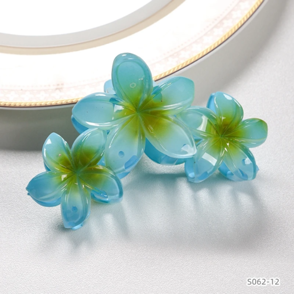 Long Flower Claw Clip