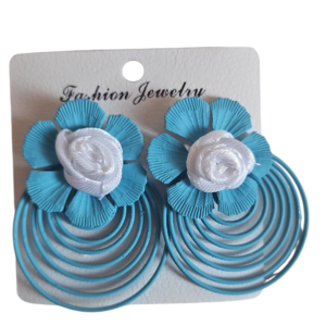 Blue Floral Earrings