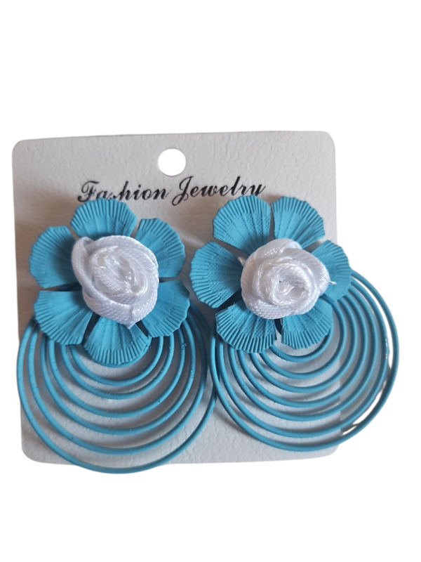 Blue Floral Earrings