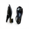 Glossy Open Toe Heels