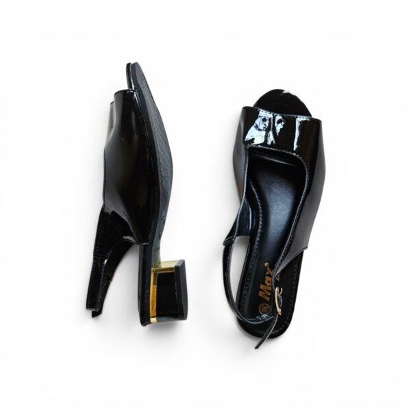 Glossy Open Toe Heels