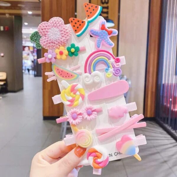Kids Set Cartoon Hairpins
