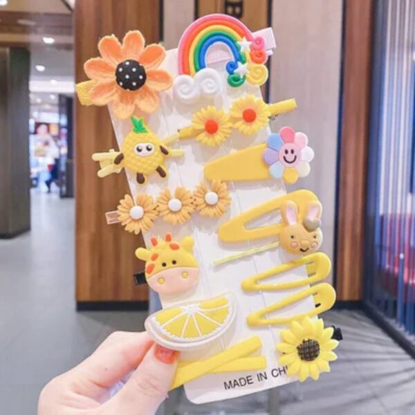 Kids Set Cartoon Hairpins
