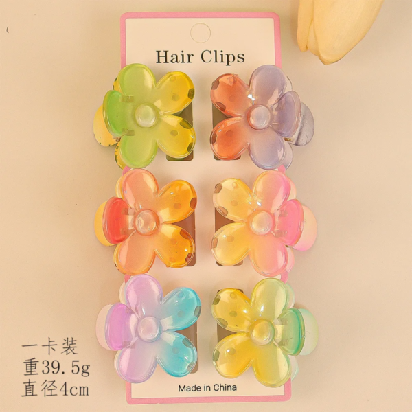 6 Pieces 4cm Set Claw Clip