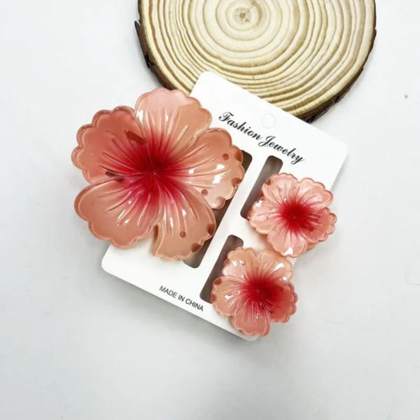 3pcs Flower Claw Clip Set