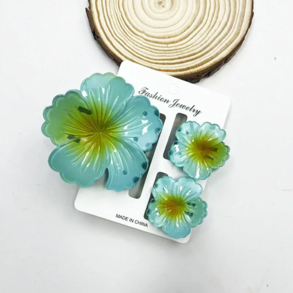 3pcs Flower Claw Clip Set