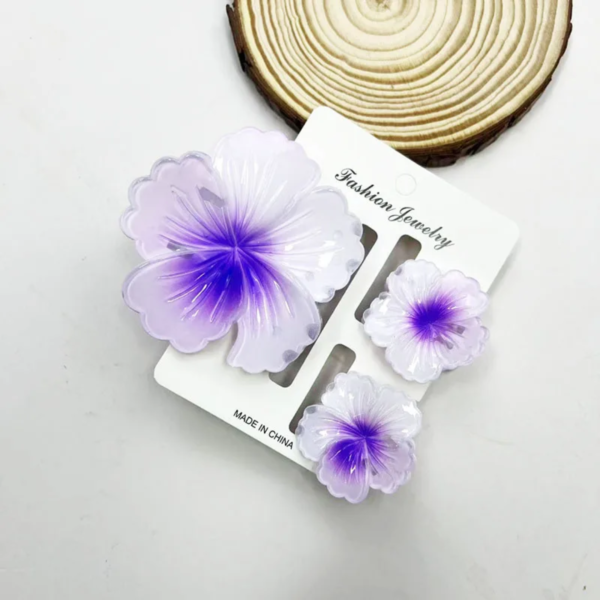 3pcs Flower Claw Clip Set