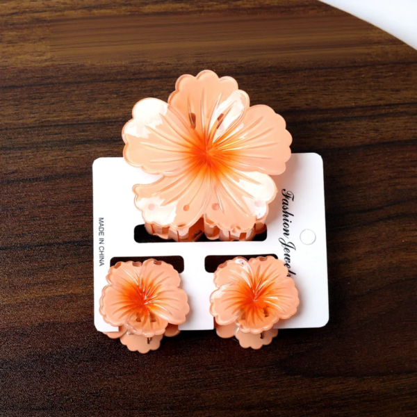 3pcs Flower Claw Clip Set
