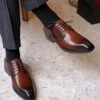 Wood-Grain Square-Toe