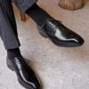 Wood-Grain Square-Toe