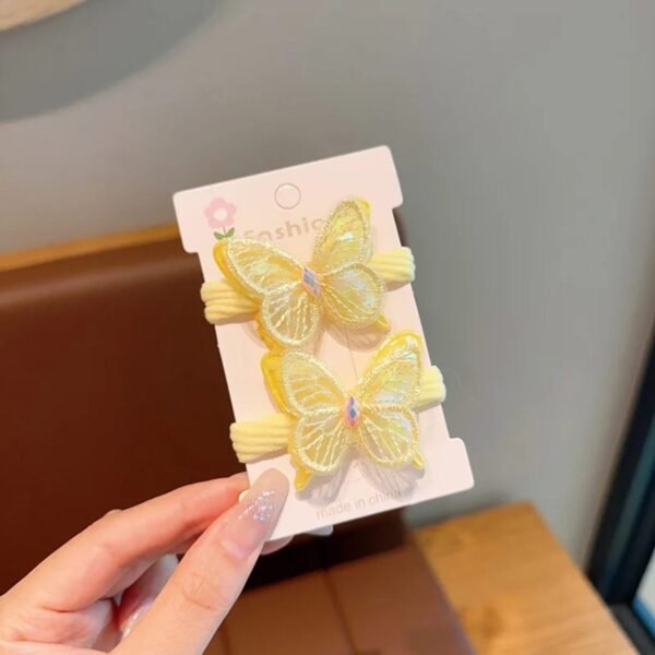 Double butterfly kids hair ties
