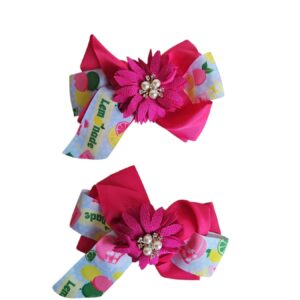 Rosey Bow Clips