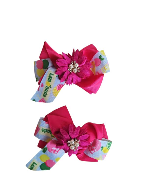 Rosey Bow Clips
