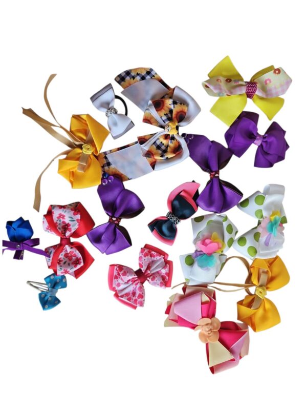 Mixed Hair Girls Ties And Clips
