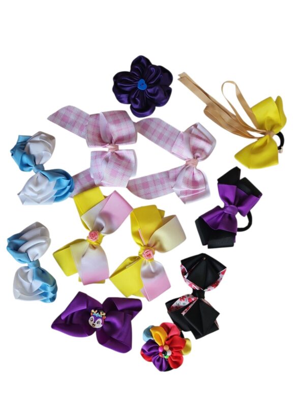 Mixed Hair Girls Ties And Clips