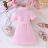 Pink Girls Casual Dress