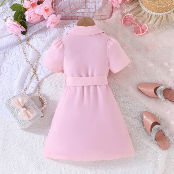 Pink Girls Casual Dress