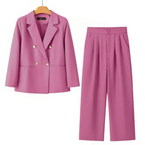 Ladies Suit Wide-Leg Pants Set