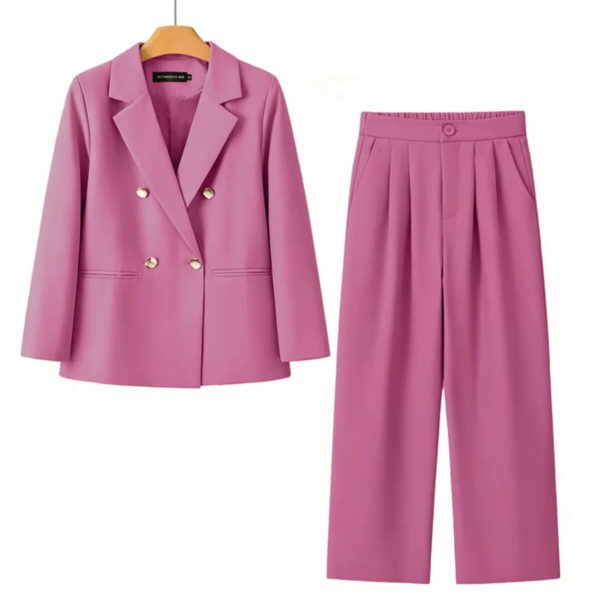 Ladies Suit Wide-Leg Pants Set