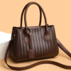 Women's Woven PU Leather Handbag