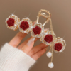 Tassel Pearl Diamond Clips
