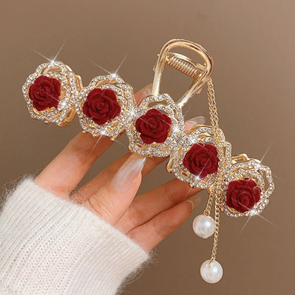 Tassel Pearl Diamond Clips