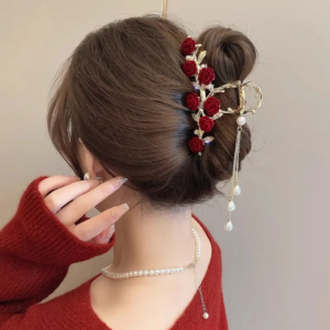 Tassel Pearl Diamond Clips